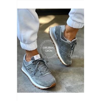 Hammer JackGerçek Deri Unisex Sneakers - Gri & Krep