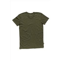 Bad Bear, V-neck Erkek Koyu Yeşil Tişört