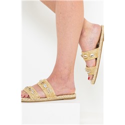 Sandalias destalonadas Blanco roto