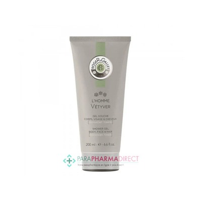 Roger & Gallet Homme Vetyver Gel Douche Corps et Cheveux Rafraîchissant 200ml