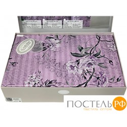 Постельное белье Карвен Stripe Satin с цветным принтом евро N250 -SB015 (6пр.)
