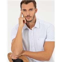 Açık Mavi Regular Fit Kısa Kollu Gömlek