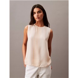 Flowing Sleeveless Printed Tank Top