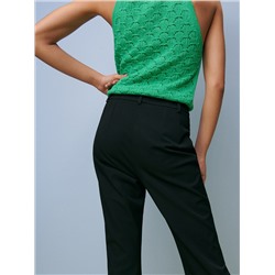 Hose mit Gürtel aus Jacquard