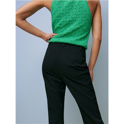 Hose mit Gürtel aus Jacquard