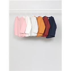PACK DE 6 CAMISETAS BÁSICAS DE MANGA LARGA