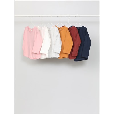 PACK DE 6 CAMISETAS BÁSICAS DE MANGA LARGA