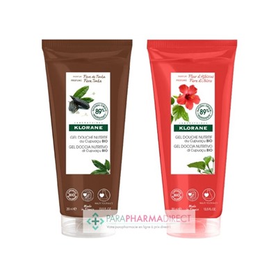 Klorane Cupuaçu Gel Douche Nutritif Fève de Tonka + Gel Douche Nutritif Fleur d'Hibiscus 2x200mlLot  × 2