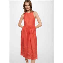 Vestido bordado algodón -  Mujer | MANGO OUTLET España