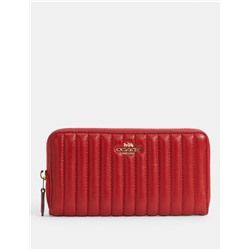 Accordion Zip Wallet With Quilting
