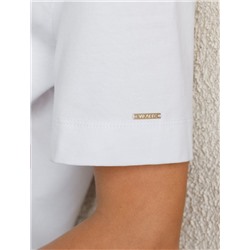 Свободная футболка с принтом из премиального хлопка с эастаном