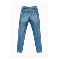 Vaquero skinny de tiro alto Azul