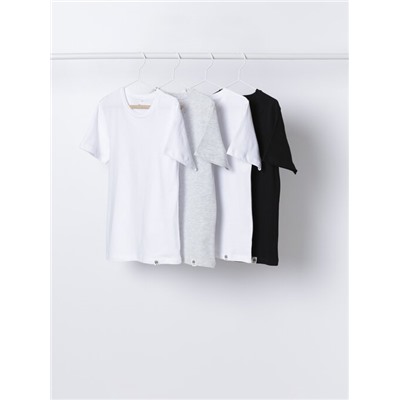 PACK OF 4 PLAIN SHORT SLEEVE T-SHIRTS