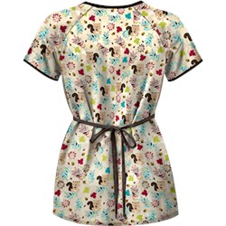 UA Fall Favorite Black Mock Wrap Scrub Top