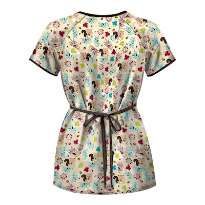 UA Fall Favorite Black Mock Wrap Scrub Top