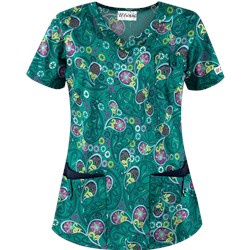 UA Pretty Persian Rain Forest Scrub Top