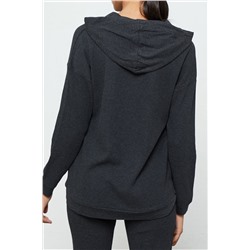 Толстовка с капюшоном Jacotte антрацитовый меланж