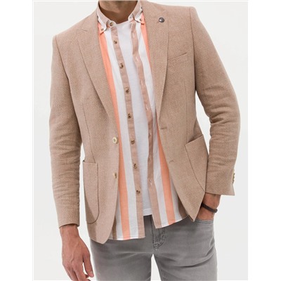 Turuncu Ekstra Slim Fit Spor Ceket