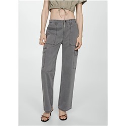 Jeans cargo bolsillos