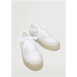 Deportivas piel cordones -  Mujer | MANGO OUTLET Melilla