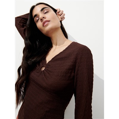 Bluse aus Strukturstoff