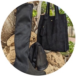 Ab.Zapatos Botas-medias 22 Negro+PELLE-SHOPPER 17-09 (490) negro АКЦИЯ