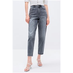 Vaquero mom 7/8 tiro alto Gris