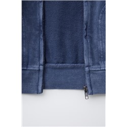 WASHED-EFFECT ZIP-UP SWEATSHIRT