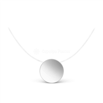Колье из серебра родированное (на леске) Л-21614р