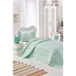 Ev & Ev Home Tek Kişilik Kapitone Yatak Örtüsü Seti Pure Suyeşili Ep-010203