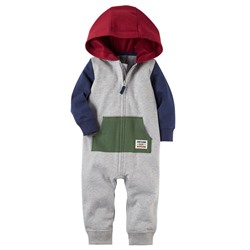 Hooded French Terry Jumpsuit