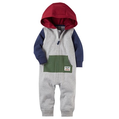 Hooded French Terry Jumpsuit