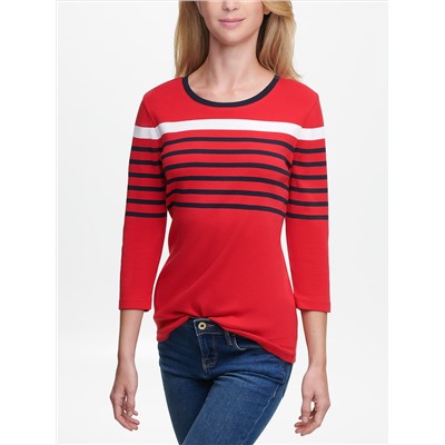 TOMMY HILFIGER ESSENTIAL LONG-SLEEVE STRIPE TOP