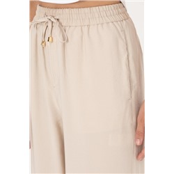 Kadın Taş Loose Relax Fit Kanvas Pantolon