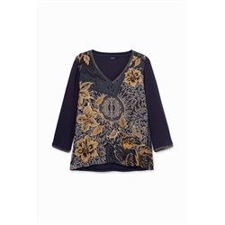 Camiseta floral boho
