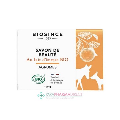 BioSince 1975 Savon de Beauté au Lait d'Anesse BIO Agrumes 100g