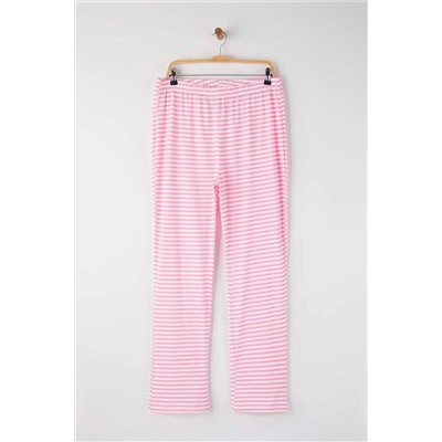 Çok Renkli Pembe 2'li Örme Büyük Beden Pijama Altı TBBAW26IA00002