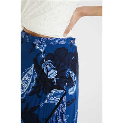 Falda larga volantes paisley