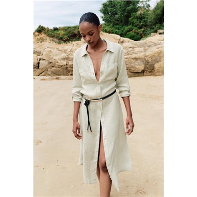 FROM 07.08 TO 10.01 LINEN TUNIC DRESS