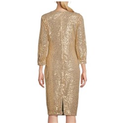 Kensie 3/4 Sleeve Sequin Sheath Dress
