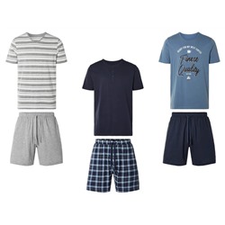 LIVERGY® Herren Pyjama mit Bindeband und Eingrifftaschen