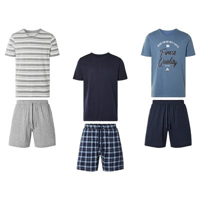 LIVERGY® Herren Pyjama mit Bindeband und Eingrifftaschen