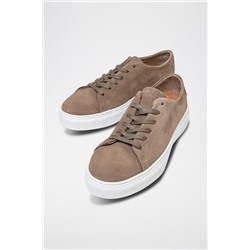 Zapatillas de piel Marrón oscuro