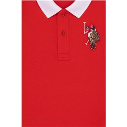 Erkek Çocuk Kırmızı Basic Polo Yaka T-Shirt