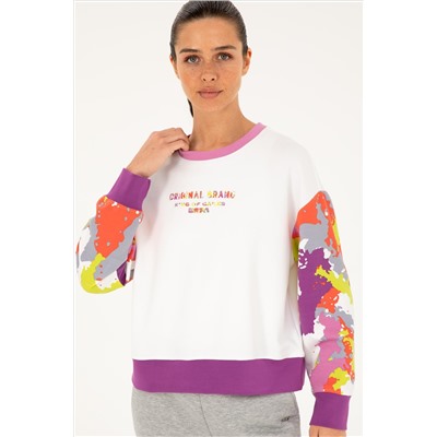 Kadın Beyaz Sweatshirt