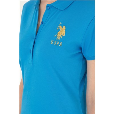 Kadın Saks Basic Polo Yaka Tişört