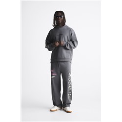 SUDADERA CAPUCHA ESTAMPADO TEXTO