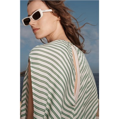 LIMITED EDITION STRIPED DRESS WITH TIE DETAIL