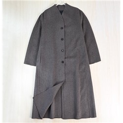 Элегантное двубортное шерстяное пальто средней длины с V-образным вырезом Massim*o Dutti ОРИГИНАЛ!