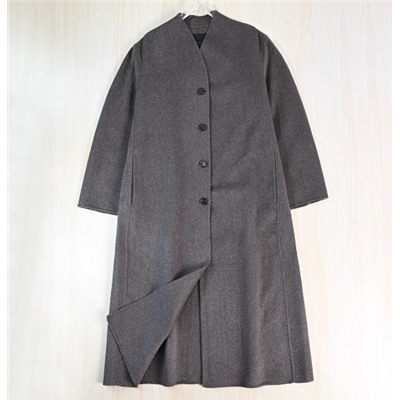 Элегантное двубортное шерстяное пальто средней длины с V-образным вырезом Massim*o Dutti ОРИГИНАЛ!